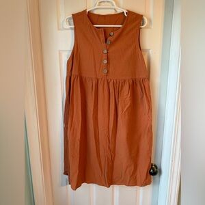 SHEIN Sleeveless Dress - Warm Orange